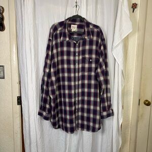 True Nation Men’s 4XLT Plaid Button-Up Shirt